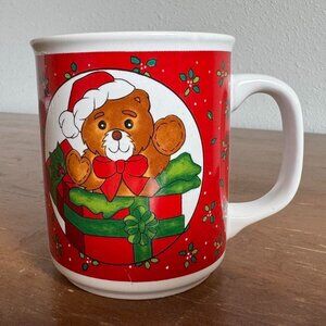 Vintage House of Lloyd Christmas Bear Mug, Holiday Teddy Gift Cup